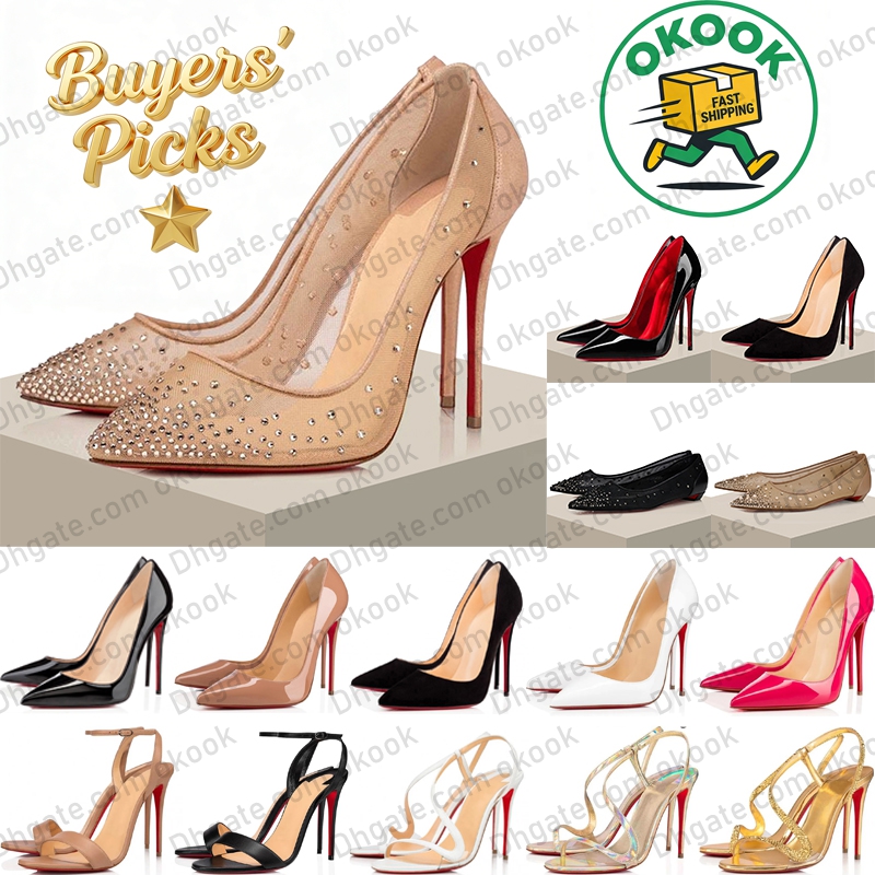 Heels Designer Women High Heels Shoes Red Sloe Peep Toes Sandals Luxury Red Shiny 6cm 8cm 10cm 12cm Stiletto Genuine Leather Woman Pumps