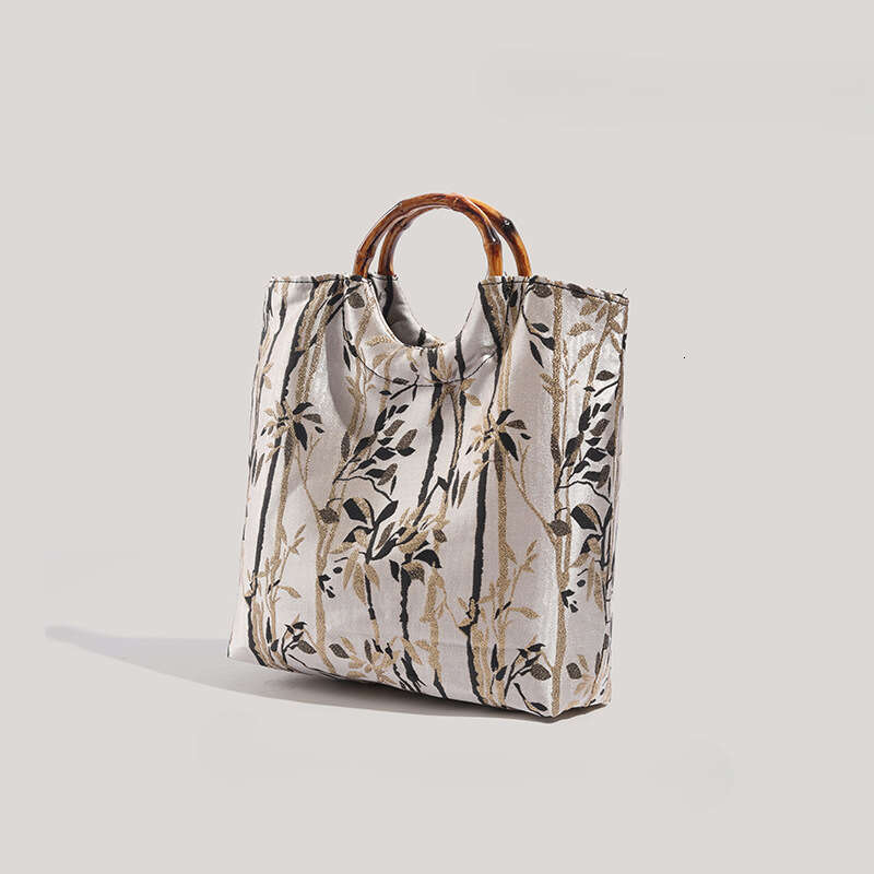 New Chinese Style Ink Series Forest Handbag Casual Niche Bamboo Knot Handheld Bag Wholesale Evergwish