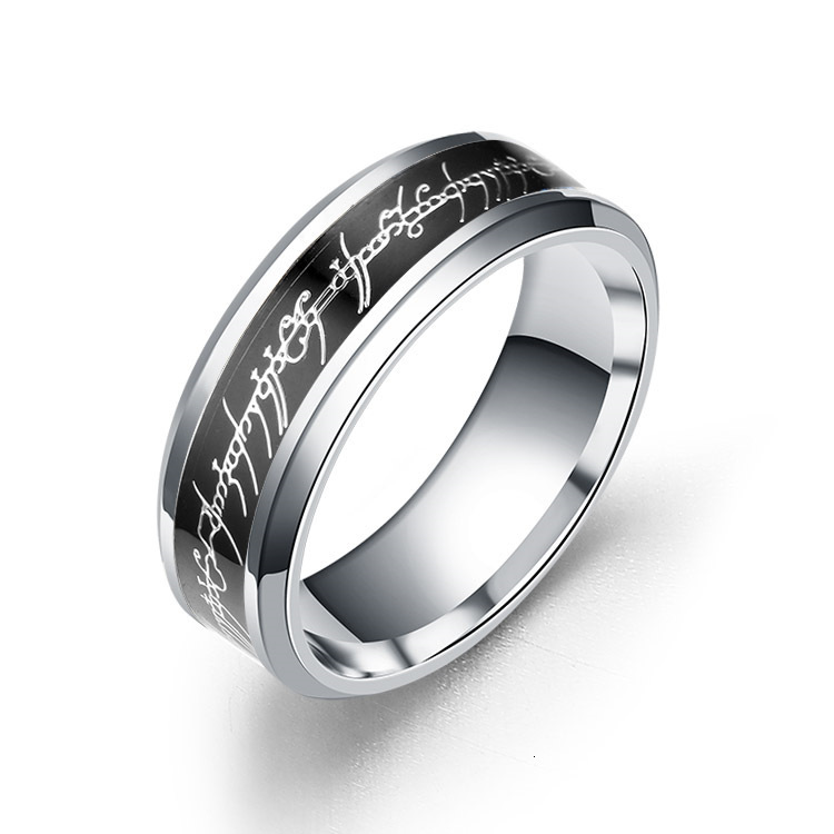 Factory Direct Sale Hot-Selling Lord of the Rings Titanium Steel Ring Movie Merchandise Series Wholesale