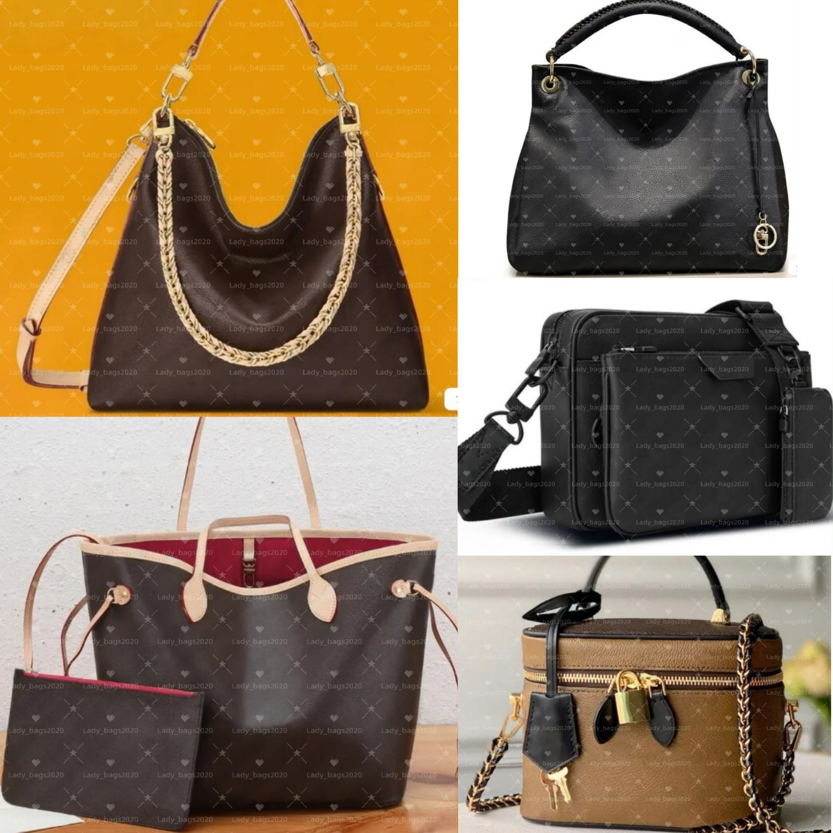 Multipass Bag Artsy Handbags Oxidation Leather Shopping Bag Shoulder Large GM Tote Shell Women Big Totes Clutch Shopper Bags Credit Card Holder Coin Shipping Purse