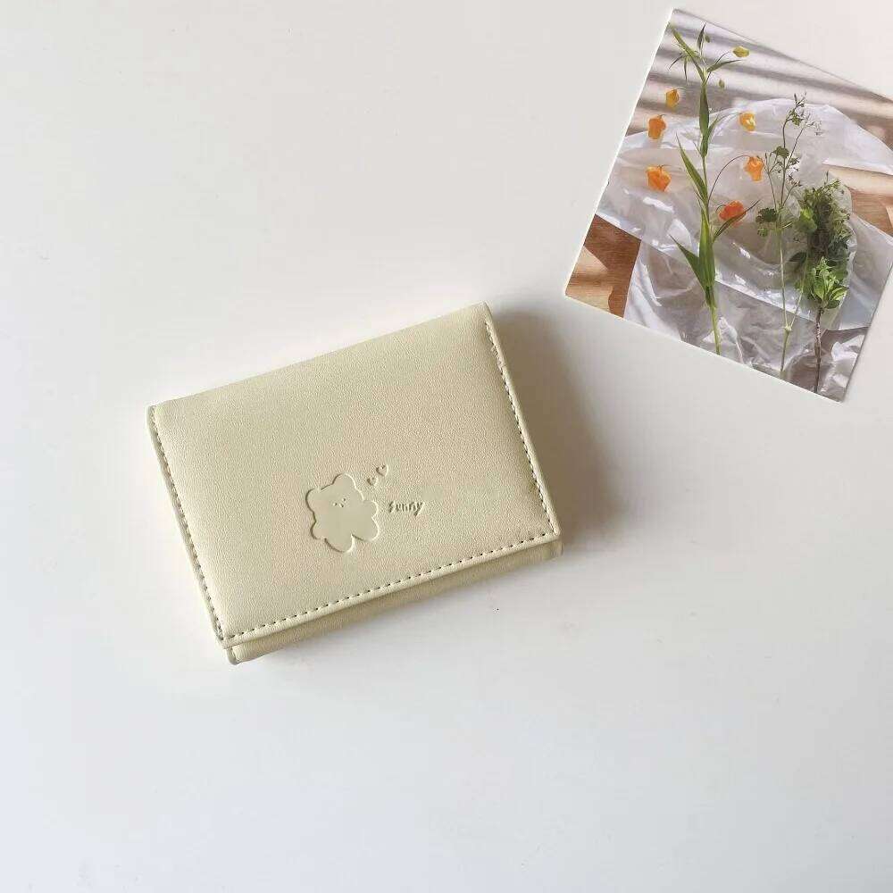 New Cute Bear Coin Purse Folding Tri-fold Credit Card Holder Multi-Slot Portable Mini Wallets Girl Z260130