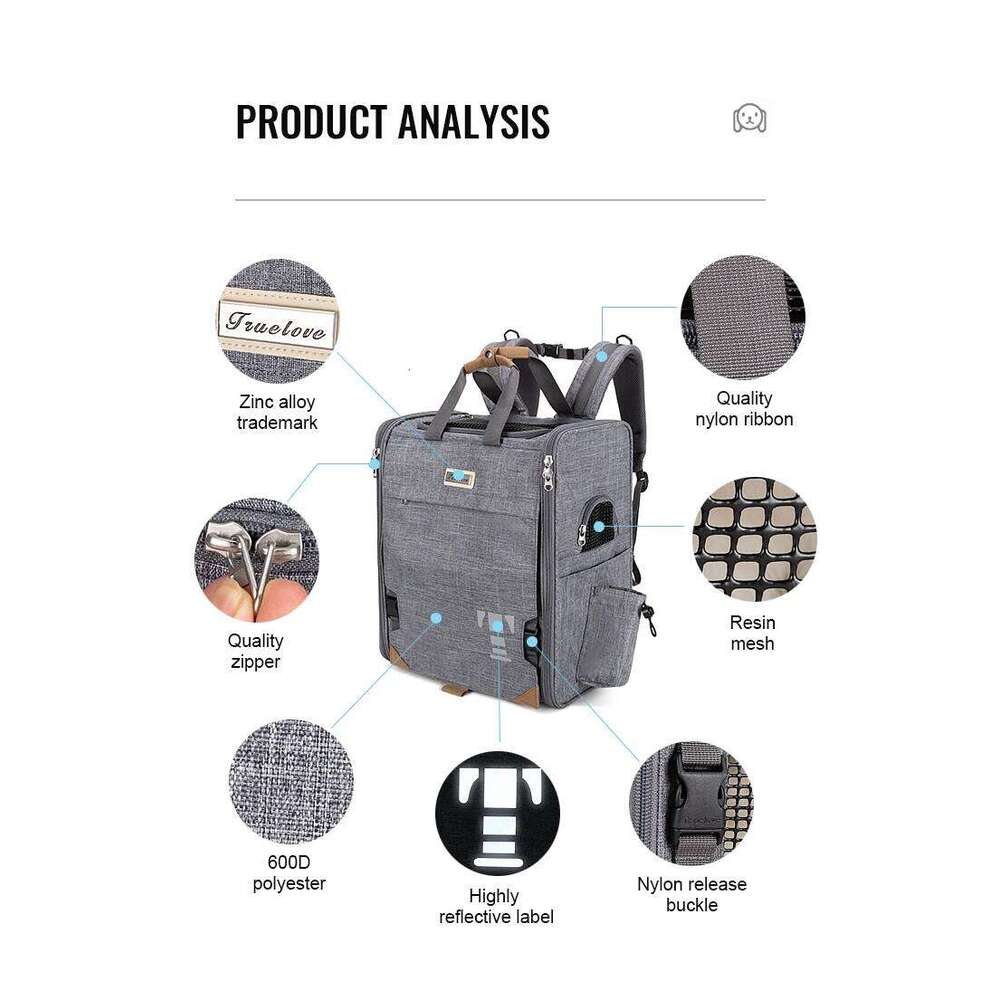 Truelove Carrier Nylon Polyester Breathable Quality Outdoor Pet Cages Dog Bag Cat Carriers Travel Products TLX2171 26H0130
