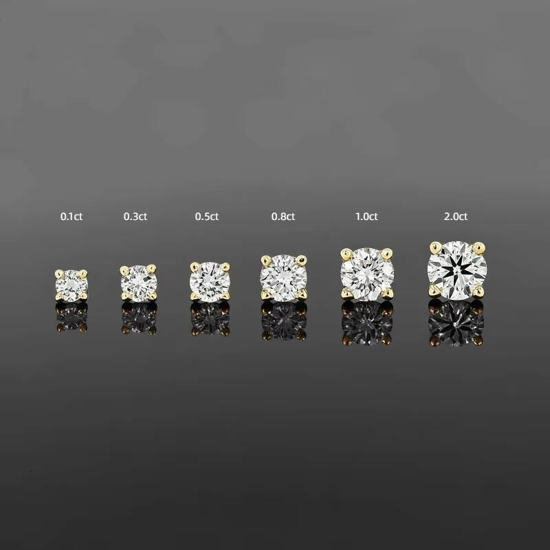 Lab Grown Diamond Stud Earrings Jewelry Set 14K 18K Solid Gold Custom 05ct to 3ct Lab Diamond Earrings Free Shipping Unisex