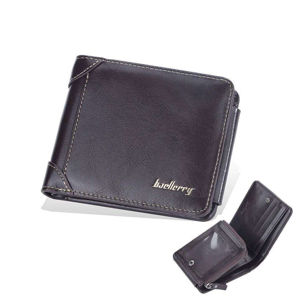 Men's Short Style Wallet European and American Multi-card Position Purse Three-fold Zipper Change Bag Fashionable Card Bags Z260130