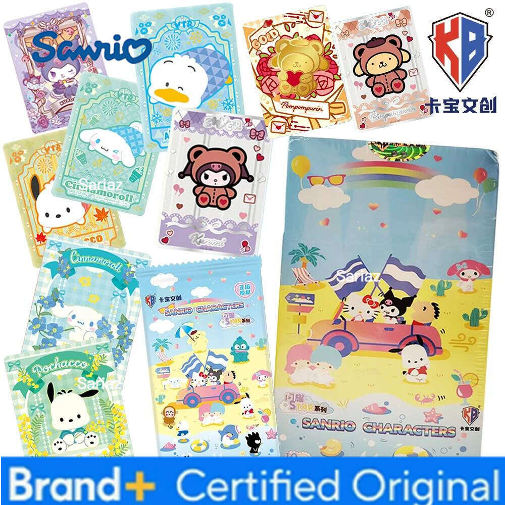 Sanrio New KABAO Genuine Cartoon Collection Popular Celebrity Member Donut Pattern Theme Rare Card Family Table Toys H2601301