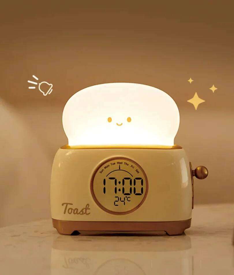Kid Alarm LED Night Light Digital Clock Children's Sleep Trainier For Home Bedroom Bedside Cute Temperature Display Reloj W260130