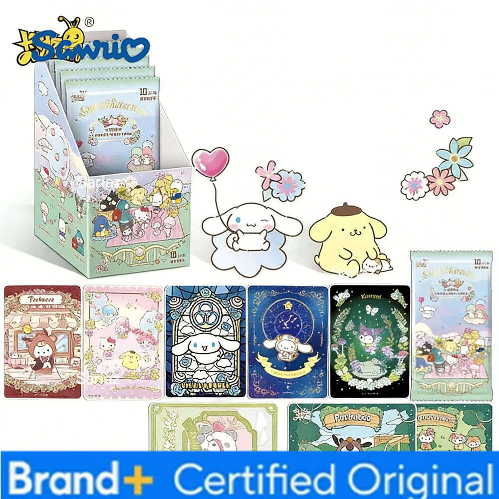 Sanrio KAYOU Genuine Collector Hello Kitty Adorable Game Card Set Exquisite Cartoon Toy Cards Ideal Heartwarming Gift Girls H260130