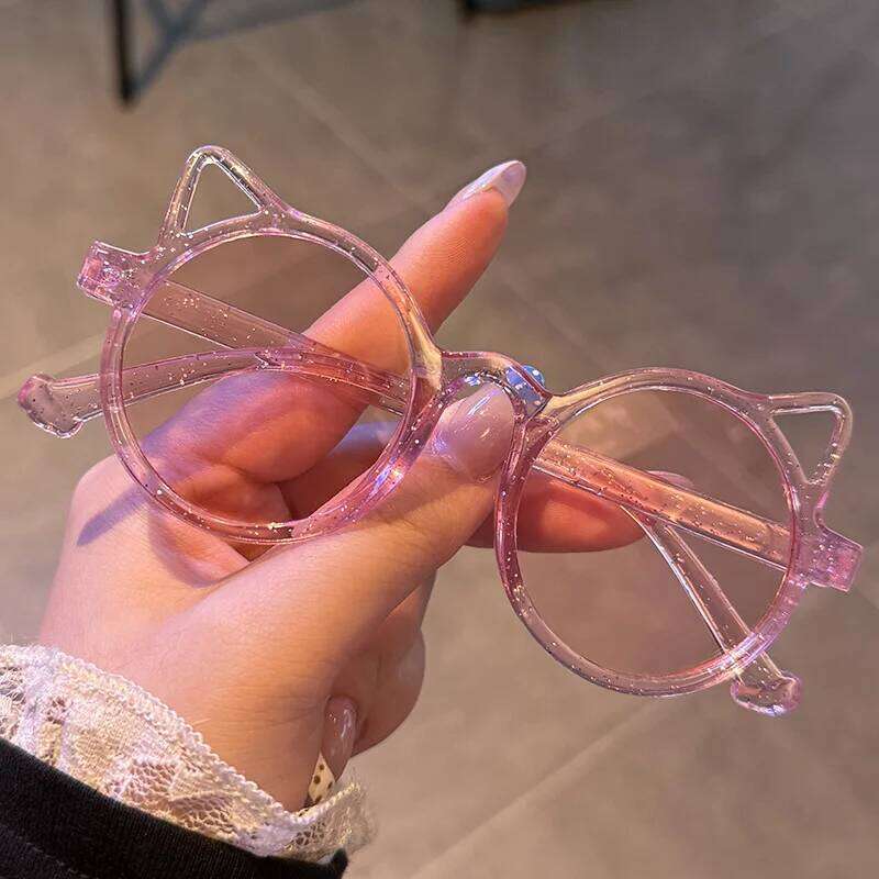 Girls Boys Cute Animal Cartoon Ears Outdoor Sun Children Lovely Vintage Sunglasses Protection Classic Kids H260130