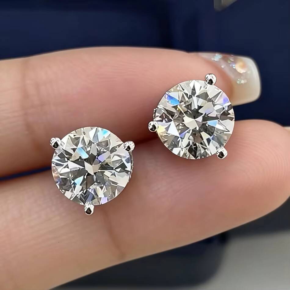 Huacan Lab Created Diamond Stud Earrings 14K 18K Solid Gold 05CT 1CT Lab Grown Brilliant Cut IGI Certified Trendy Unisex