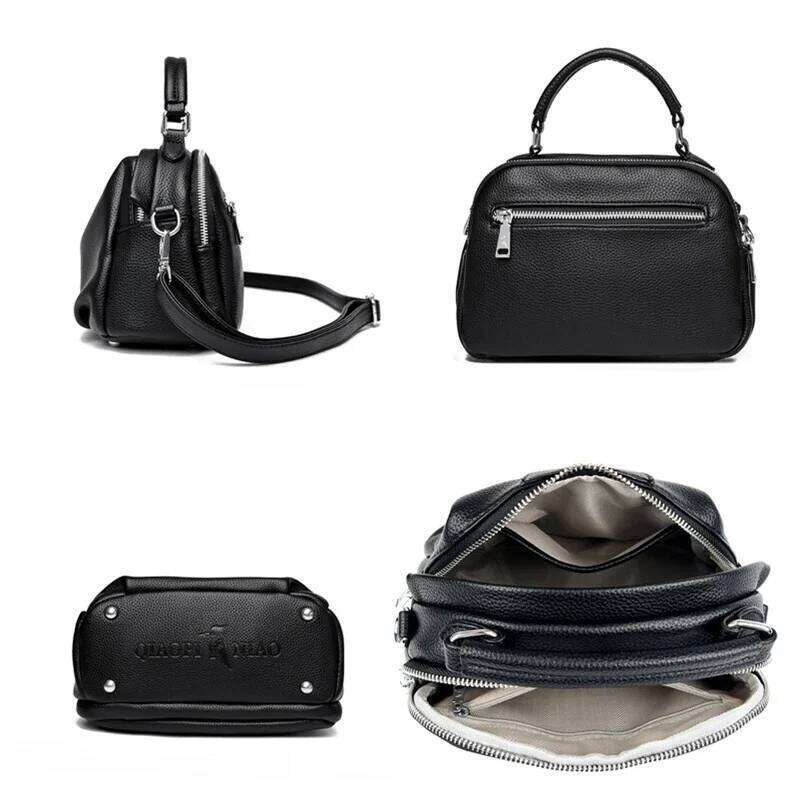 High Quality Soft Leather Tote Fashion Women Shoulder Messenger Large Capacity Wear-Resistant Bag Luxury Handbag Sac