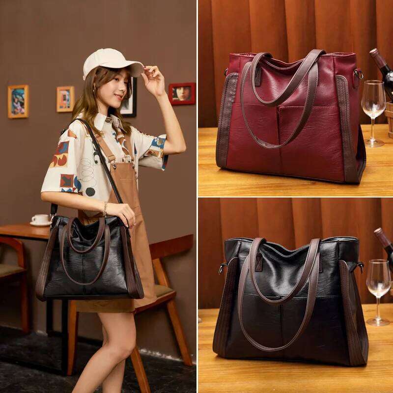 Large Capacity Handbags Women Soft Leather Shoulder Crossbody Bag Ladies Bucket Bags Retro Tote Luxury Satchel Handbag and Purse Z260130