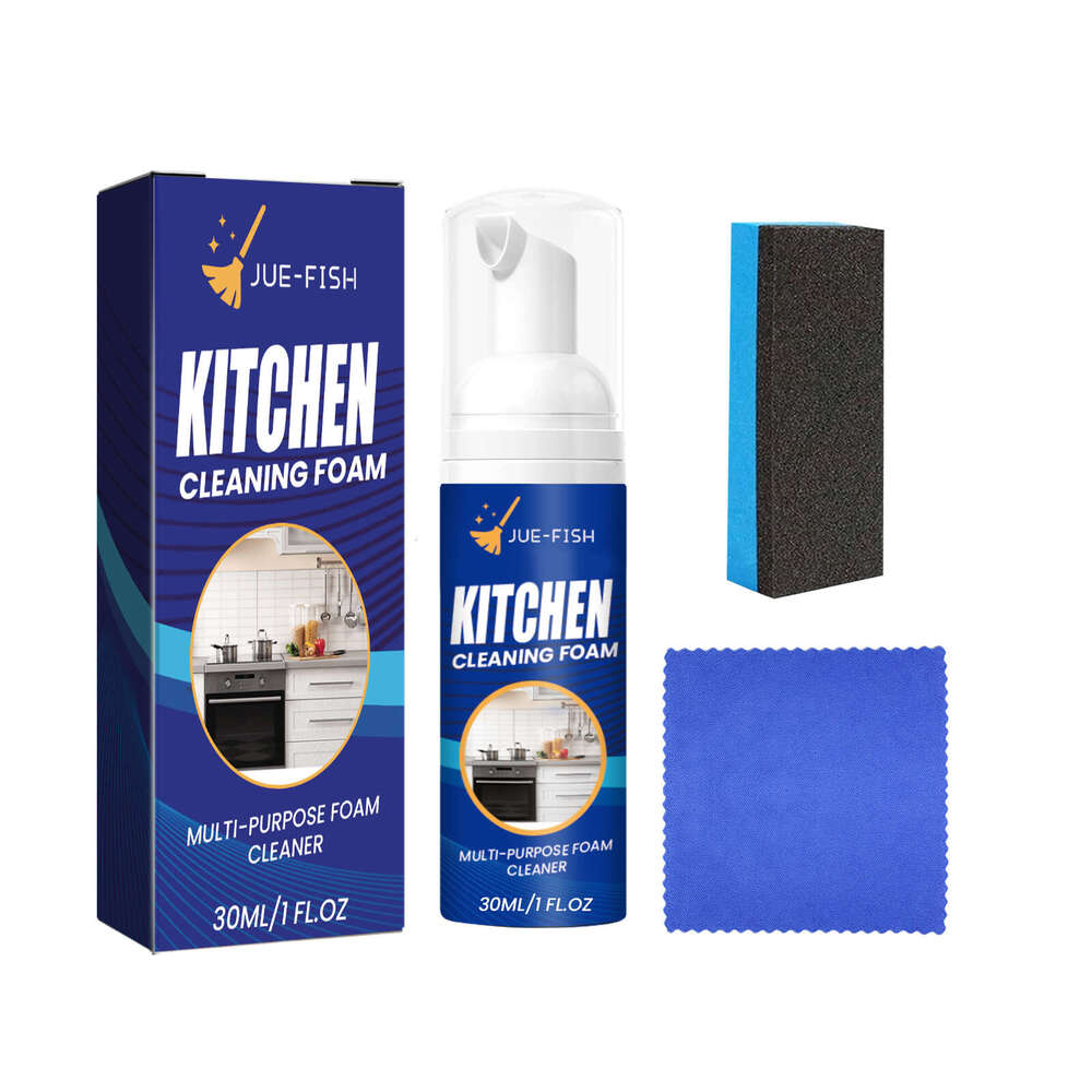 Jue-Fish Kitchen Stove Range Hood Stain Remover Heavy Oil Foam Cleaner S260130