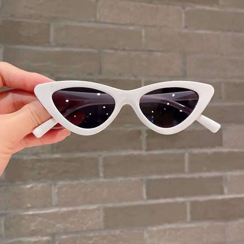 New Cat Eye Sunglasses Children's Sun Personality Triangle Trendy Fashionable Glasses For Boys And Girls H260130