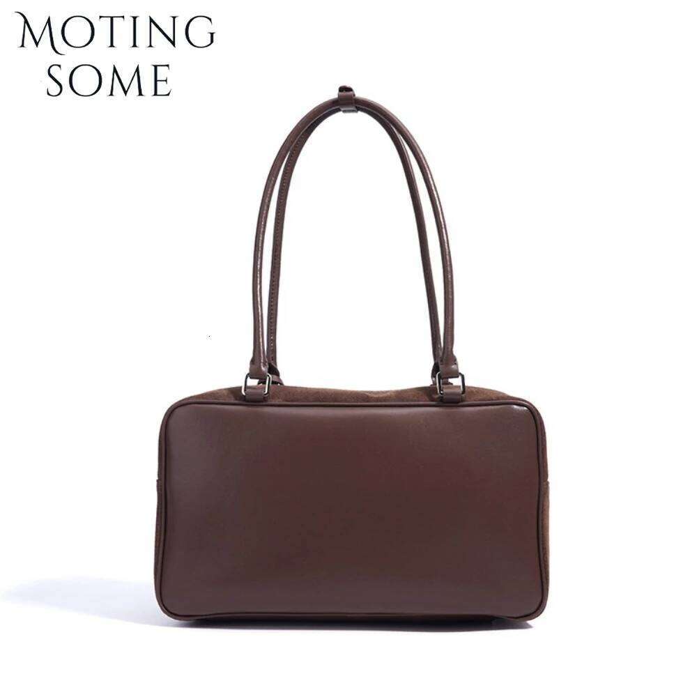 Motingsome 2025 New Suede Shoulder Bag Woman Fashionable Pillow Bags Elegant Retro Tote Commuter Matte Leather Satchels