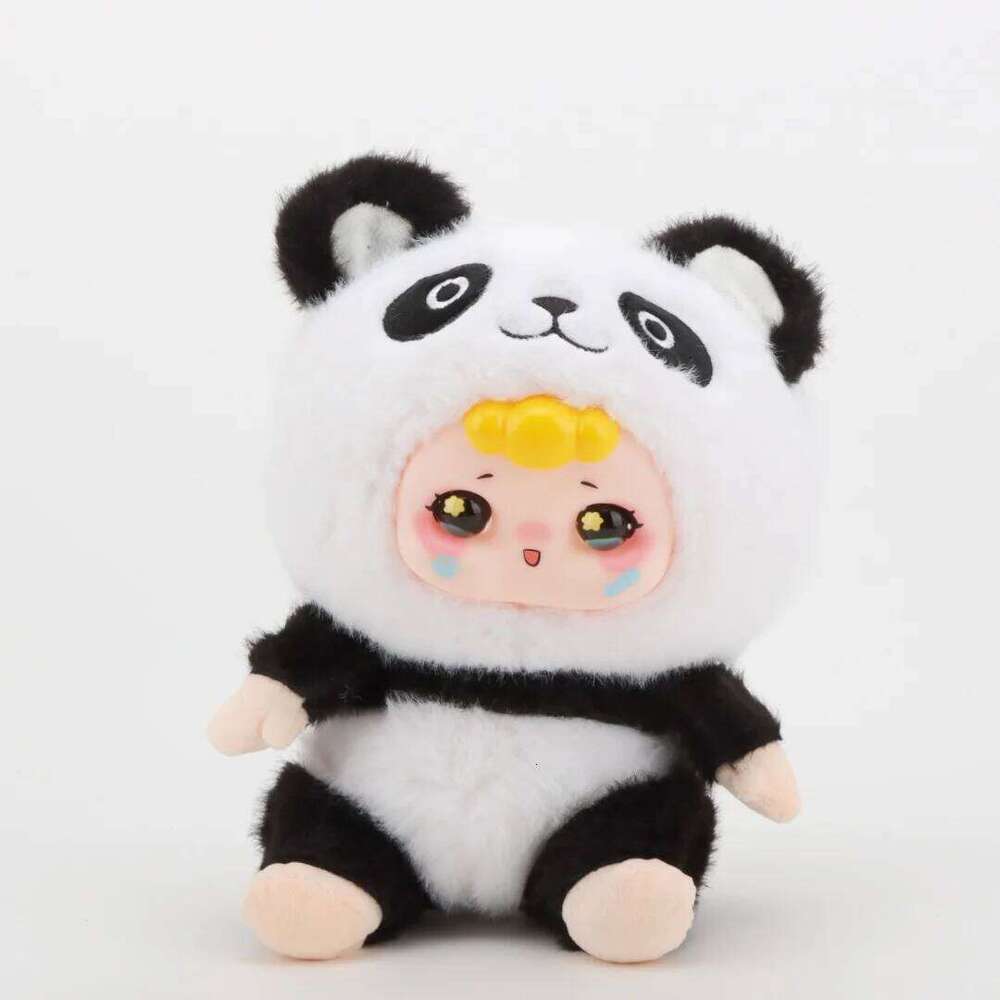 21cm Cute Giant Vinyl Plush Toy Stuffed Animal Adorable Soft Bear with Realistic Details Kawaii Panda Gift for Kids Y260128