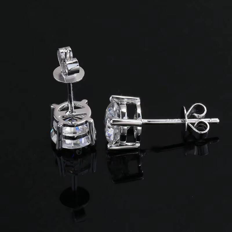 Messi Jewelry 14K 10K Silver 1CT Gold Moissanite Diamond Jewelry Moissanite Stud Earring
