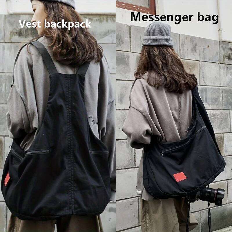 Vest Backpack High Capacity Shoulder Bags Cotton Fashion Creative Funny Multi Functional Men Woman Bag Camping Outdoor Versatile