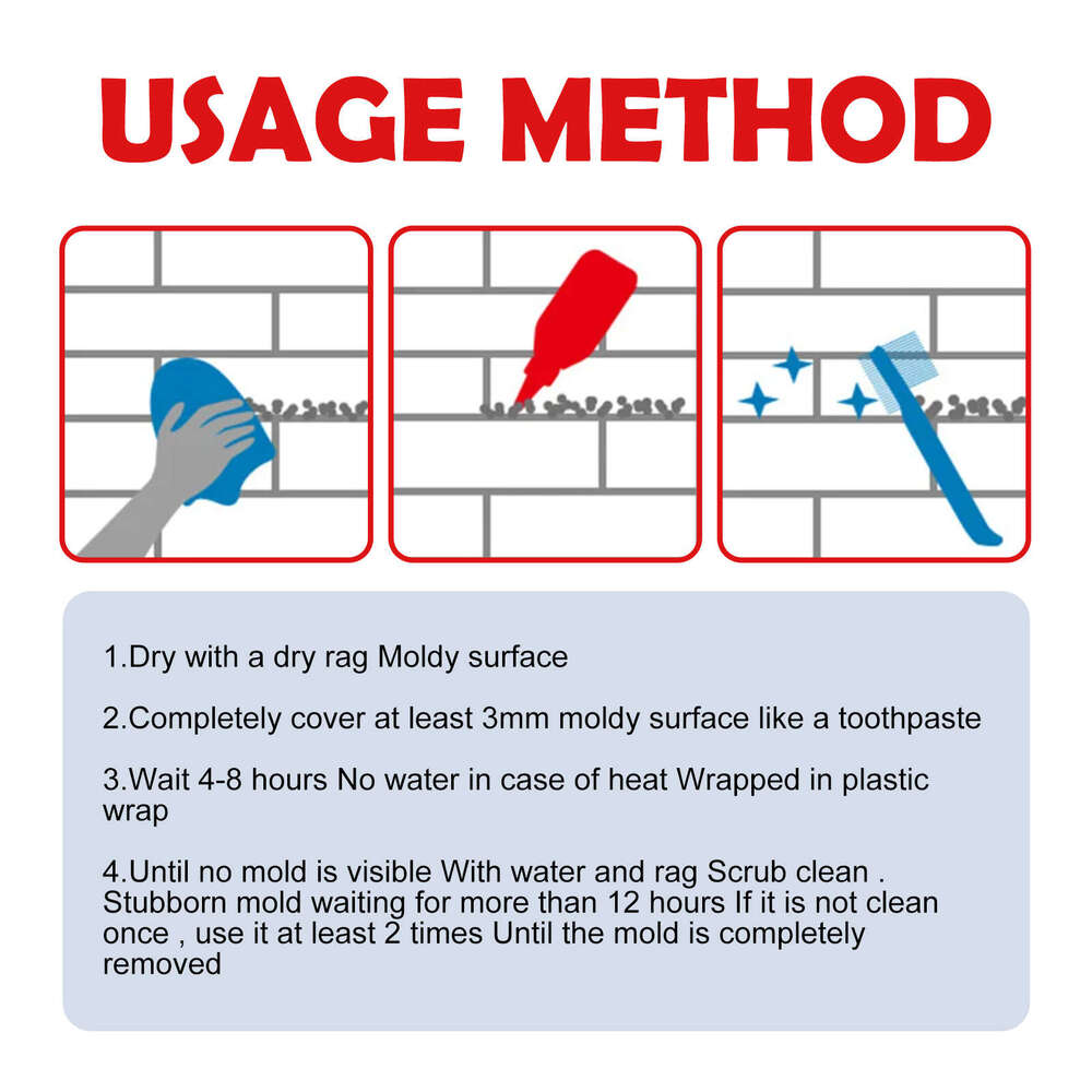 Jakehoe Gel Multi-Purpose Mildew Remover for Wall Tiles, Gap, Refrigerator, Washing Machine Gasket Cleaner S260130