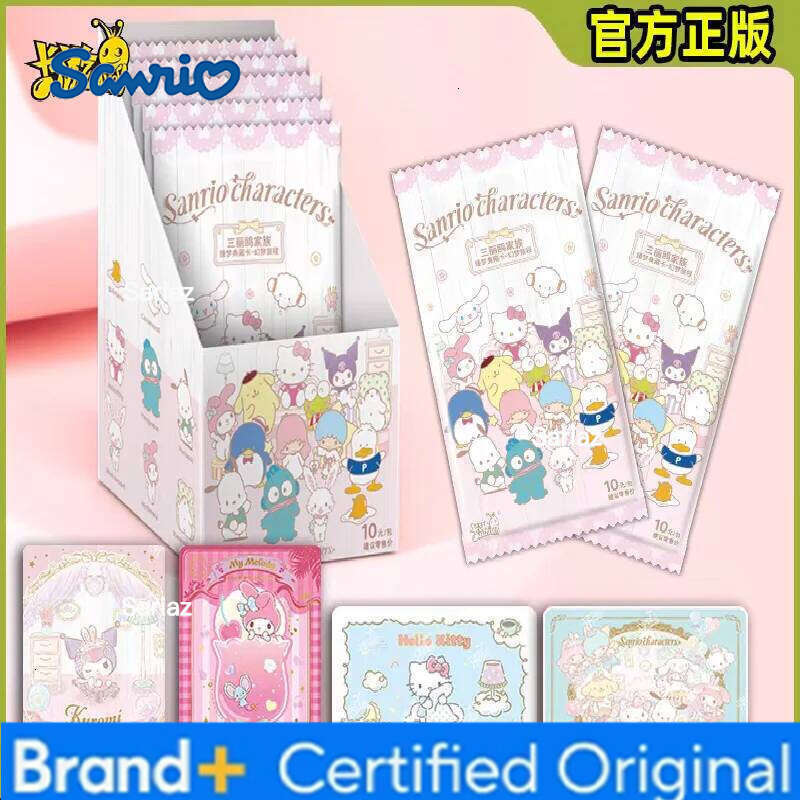 Sanrio KAYOU Genuine Collector Hello Kitty Adorable Game Card Set Exquisite Cartoon Toy Cards Girls Heartwarming Gift H260130