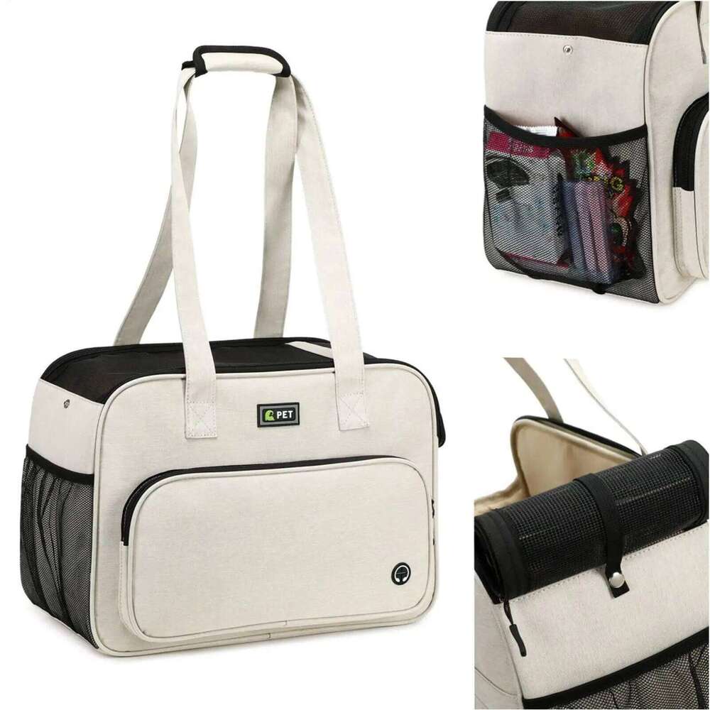 Puppy Soft Backpack With Large Pockets Comfortable Small Dogs Carrier Purse For Daily Shopping Walking Park Outing Picnic 26H0130