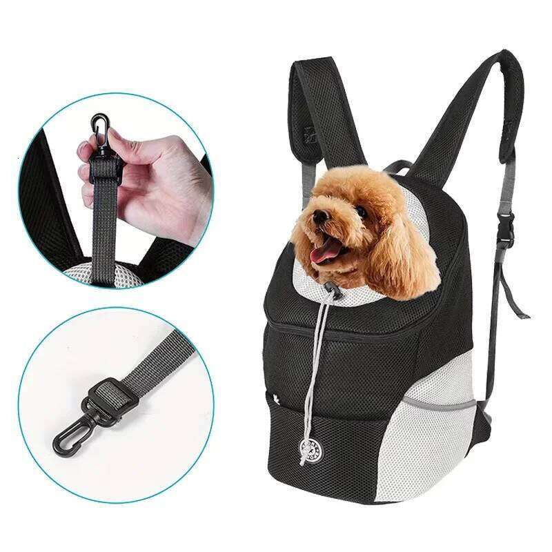 Double Shoulder Portable For Dogs Travel Breathable Outdoor Dog Carrier Bag Pet Carrying Supplies 26H0130
