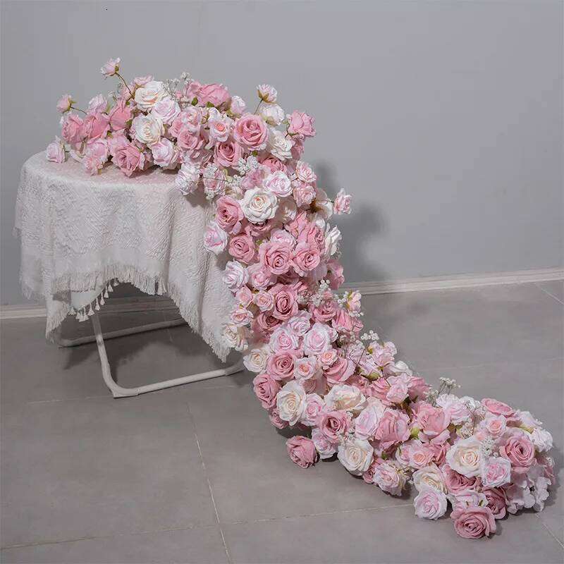 Artificial Flowers Wedding Backdrop Decoration Table Centerpiece Ball Long Runner Flower Row For Sofa Decor Photo Prop W260130