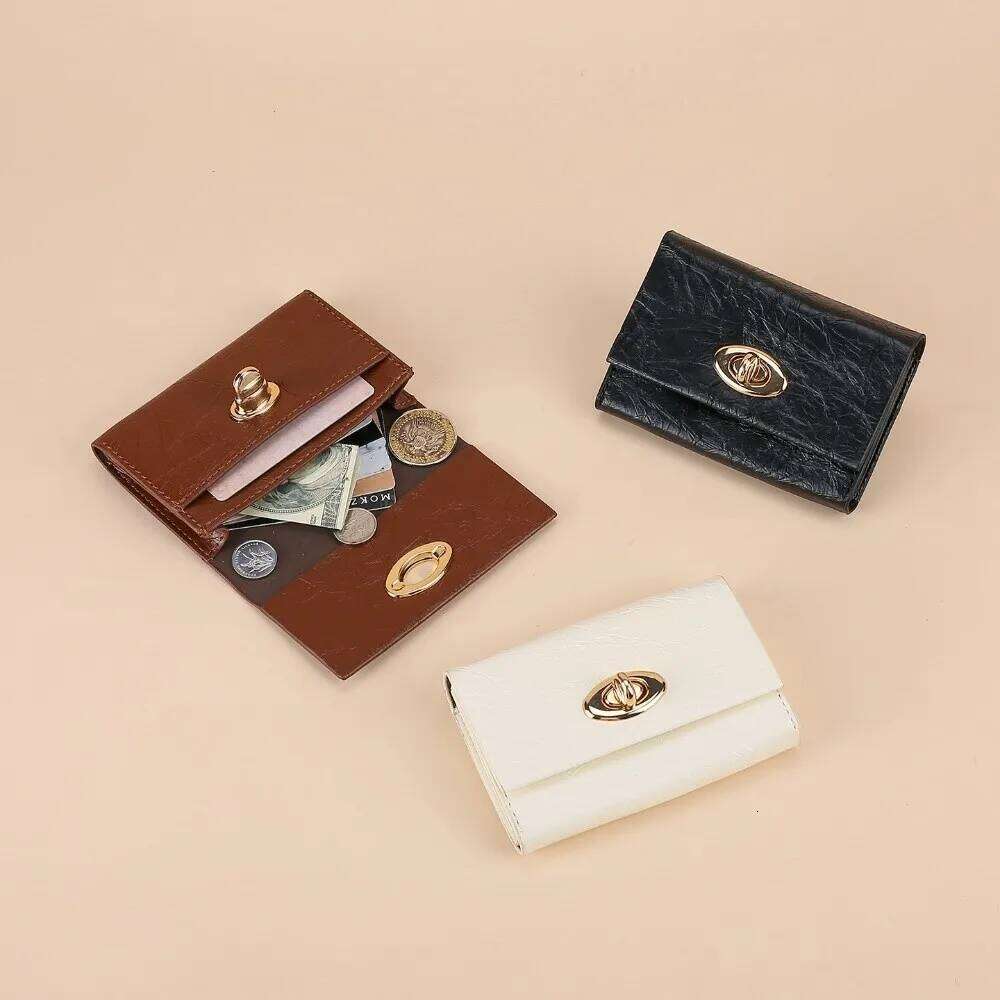 Fashion Short Women Wallet Waterproof Solid Color Coin Purse PU Leather Multi Layer Holder Gifts Z260130