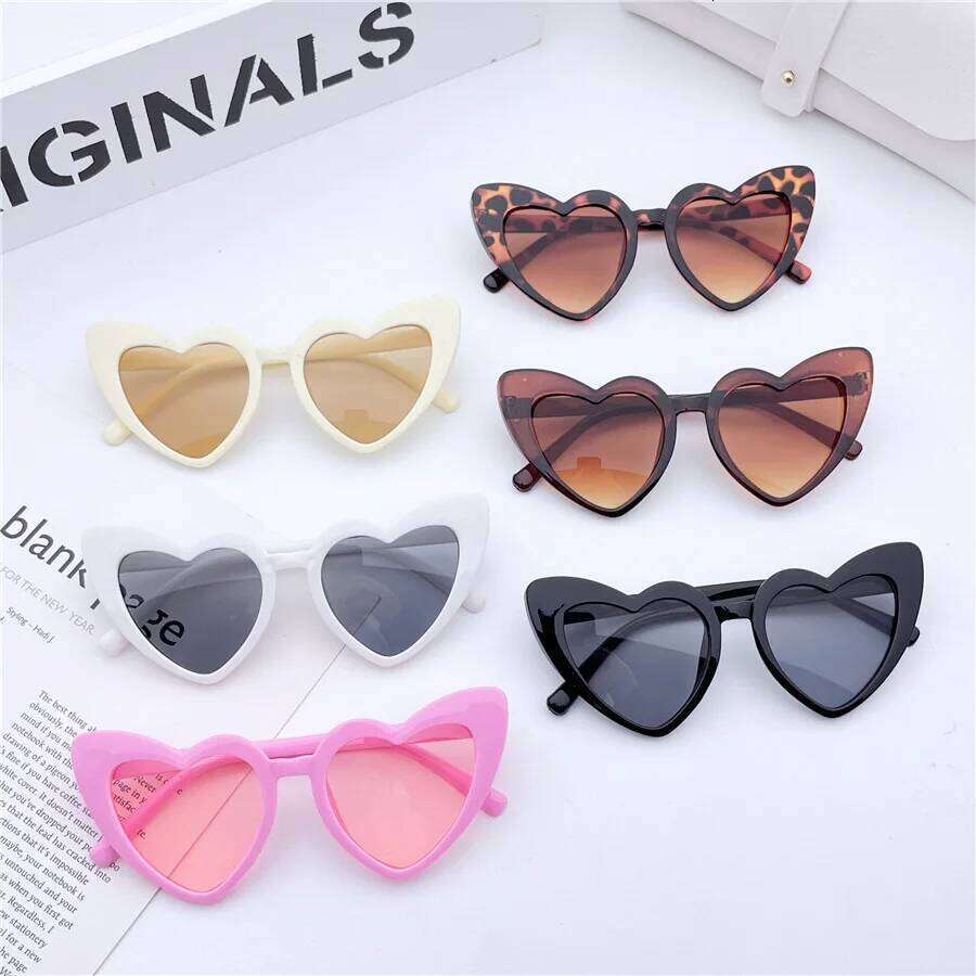 Children's cute, caring, fashionable sunglasses, new trendy baby glasses, photo taking design, girl's UV resistant sunglasses H260130