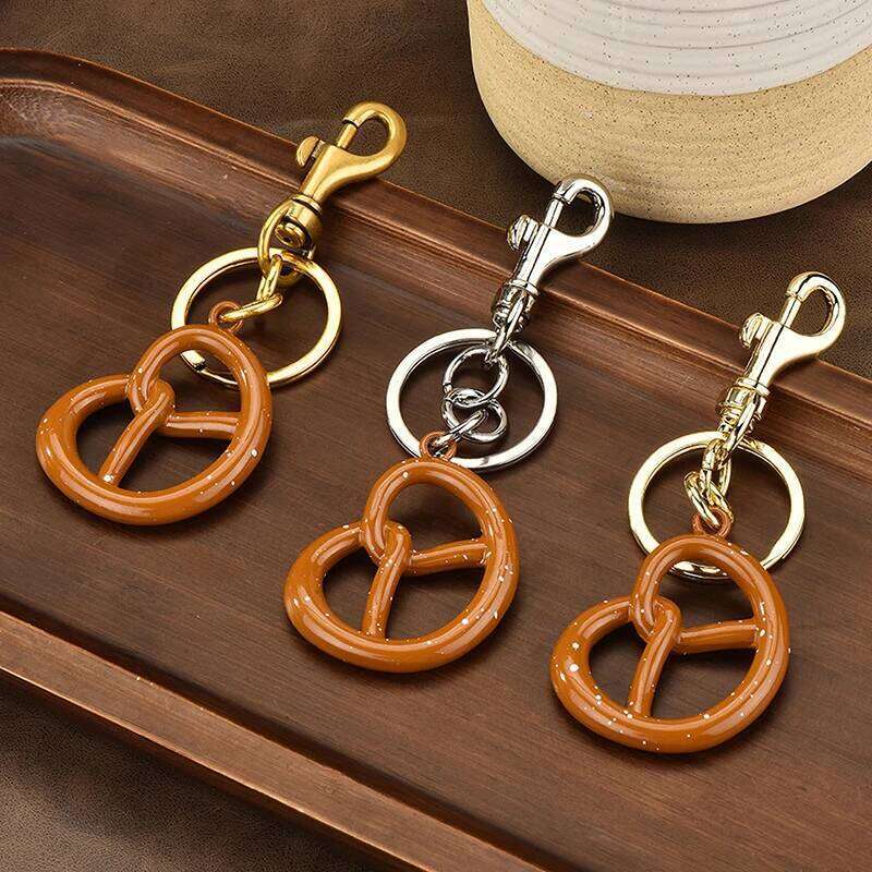 Fashion Delicious Biscuit Bread Keychain Charm Pendant Keyring For Women Men Jewelry Bag Key Accessories Gift Z260130