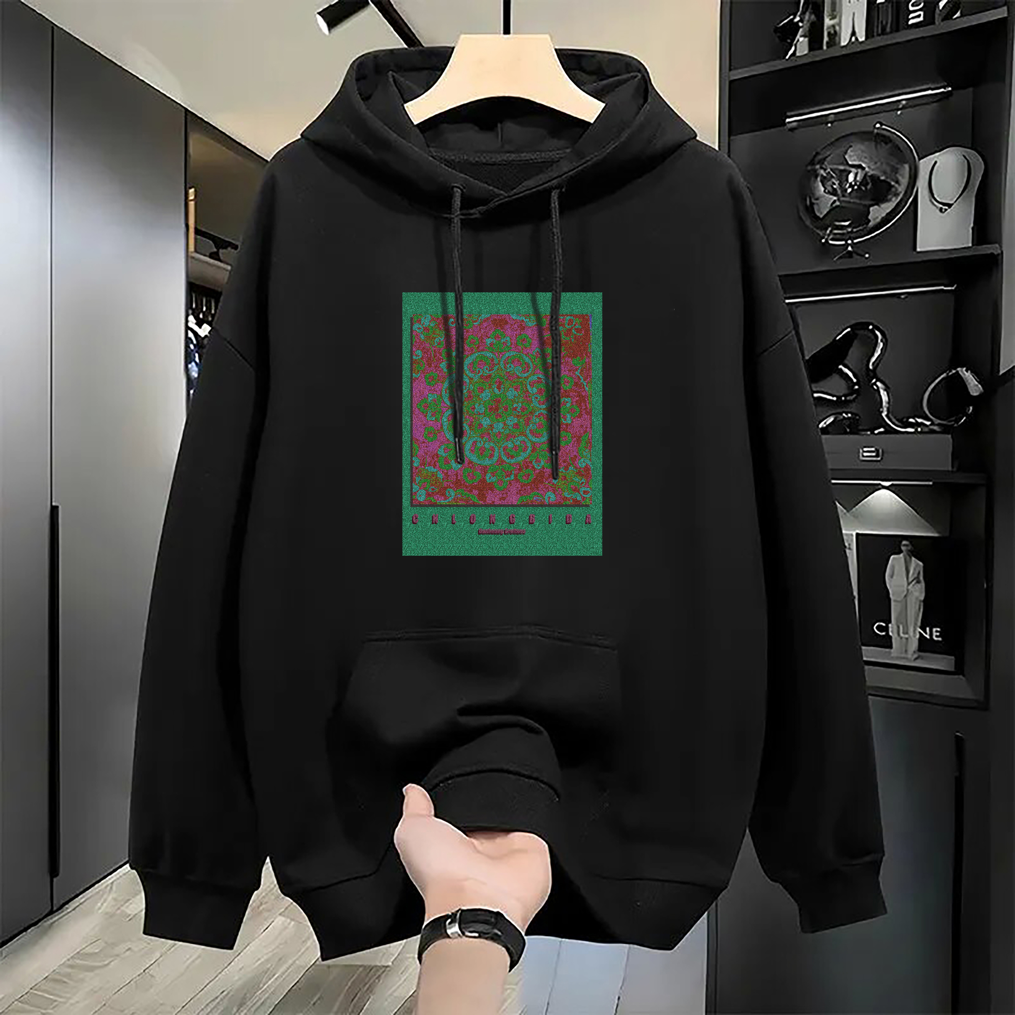 Women's Hoodies Hoodie Harajuku Pure Cotton Sweatshirts Retro Simple Fashion Winter Round Neck Long Sleeved Unisex y2k