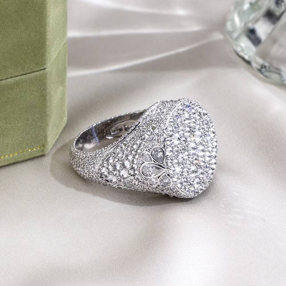 Messi Jewelry MSR-1894 Custom Fine Ring Jewelry Luxury Ring S925 Lab Grown Diamond Ring