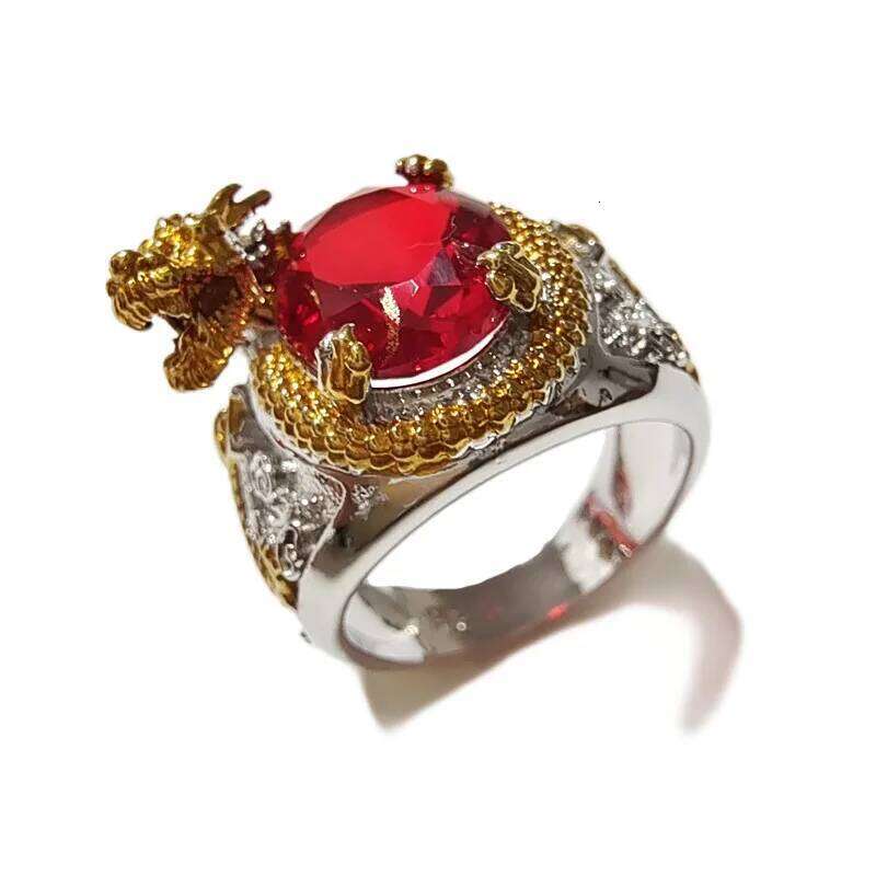 Hot-selling jewelry: 3D engraved powerful dragon ring, European and American style ring XJ260130