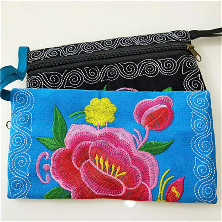 2026 New Ethnic Style Soft Wallet Women, Embroidered Phone Coin Purse, Handheld Clutch Bag For Women