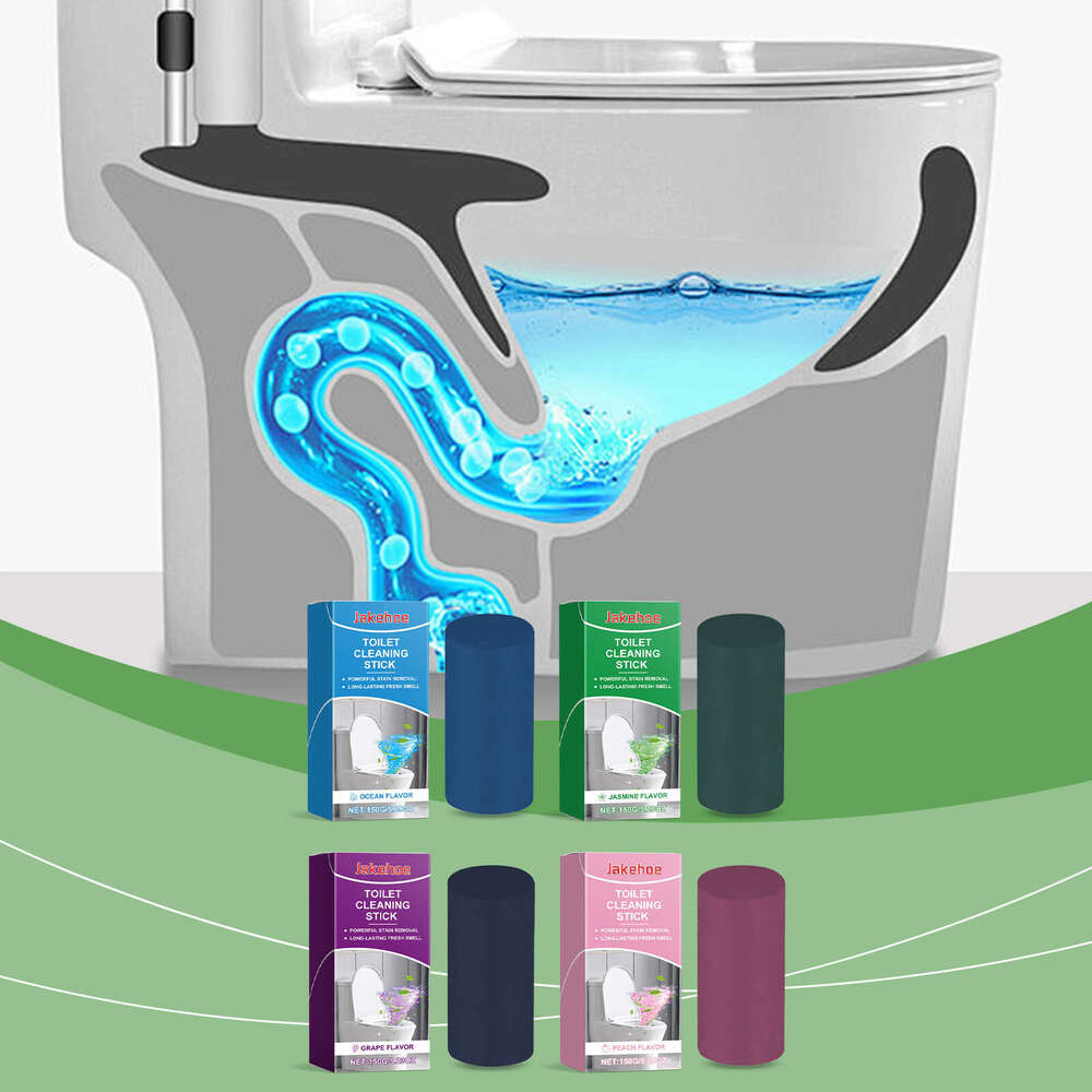 Jakehoe Jasmine Bathroom Toilet Urine Stains Odor Dirt Household Fresh Scent Cleaning Stick S260130
