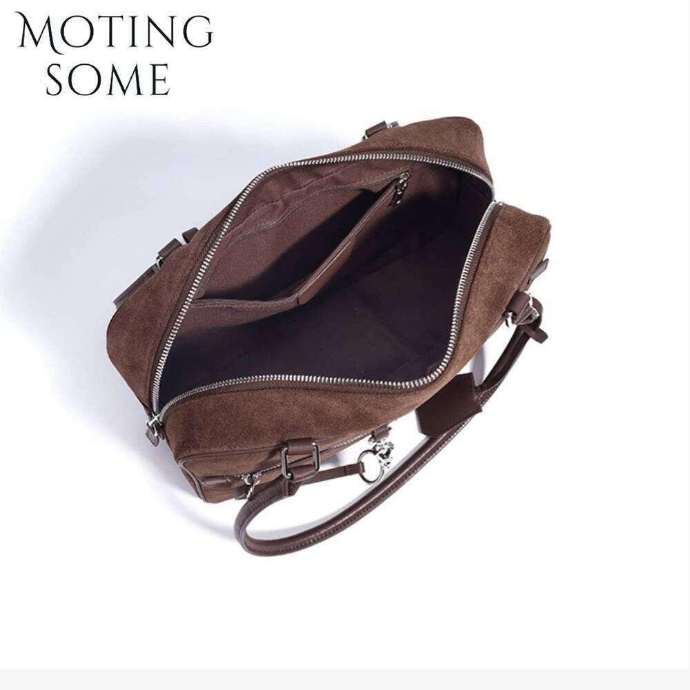 Motingsome 2025 New Suede Shoulder Bag Woman Fashionable Pillow Bags Elegant Retro Tote Commuter Matte Leather Satchels