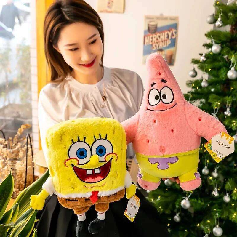 Spongebob Squarepants Patrick Krabs Gary Plush Doll Kawaii Kid Cartoon Anime Peripheral Toy Christmas Gift Y260128