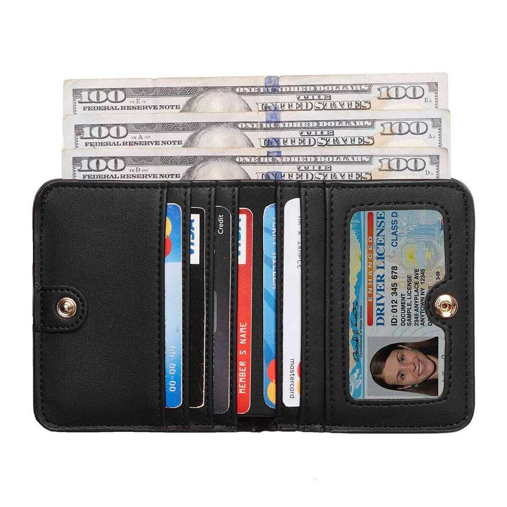 for Women RFID Blocking Small Compact Bifold Leather Pocket Wallet Ladies Mini Purse with ID Window Z260130