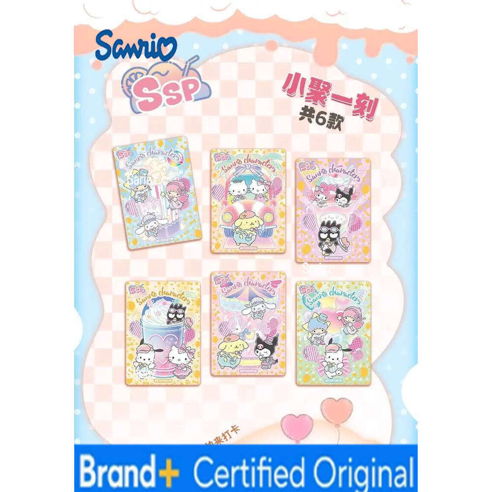 Sanrio New In Stock Mymelody Kuromi Sweet Moment Crystal Series 1 Collectible Card Blind Box Perfect Gift For Girls On Festivals H2601301