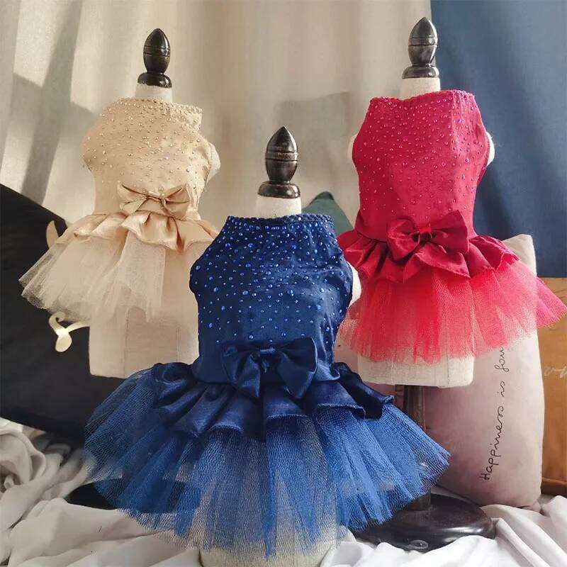 Summer Dress Lace Pet Clothing Chihuahua Tulle Skirt Cat Princess Apparel Cute Puppy Clothes Dog Accessories H260129