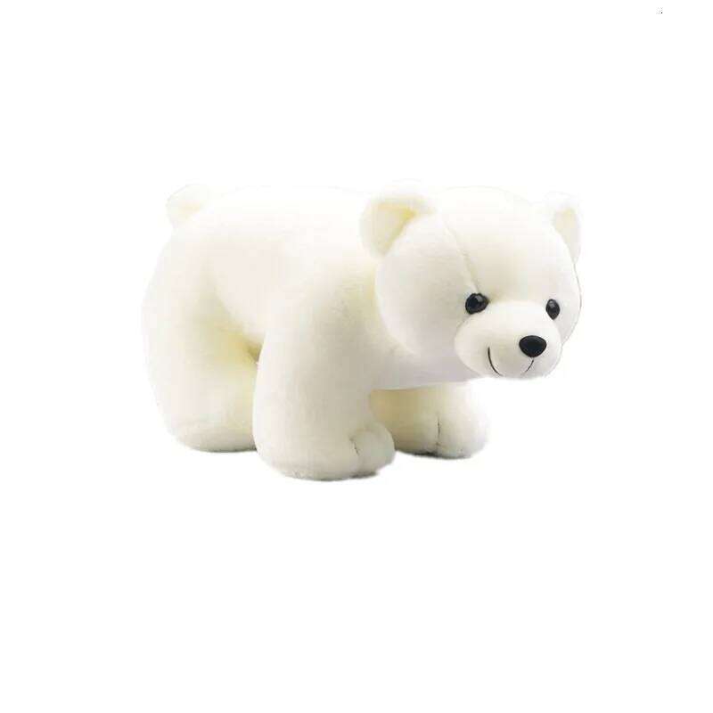 25cm Lovely White and Brown Polar Toys Cute Soft Stuffed Animal Plush Bear Dolls Kids Birthday Gift Y260128