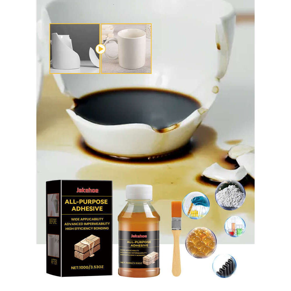 Jakehoe Multi-Purpose Repair Wood Leather Glass Glue Quick-Drying Natural Curing Adhesive Bonding Welding Agent S260130