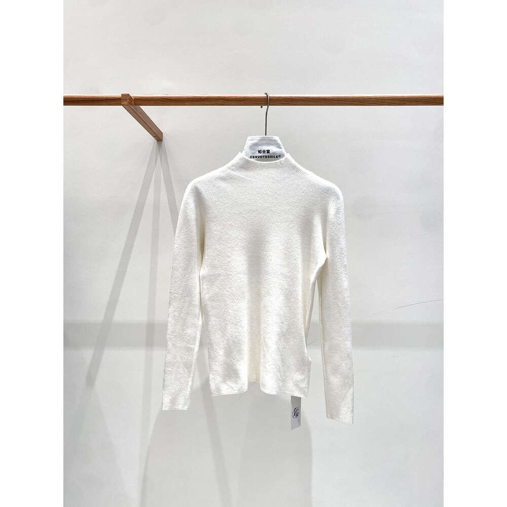 Zhihetang Autumn Winter Basic Versatile Skin-Friendly Half Turtleneck Base Shirt Women's Wool Knitted Inner Wear LEEGO LENS