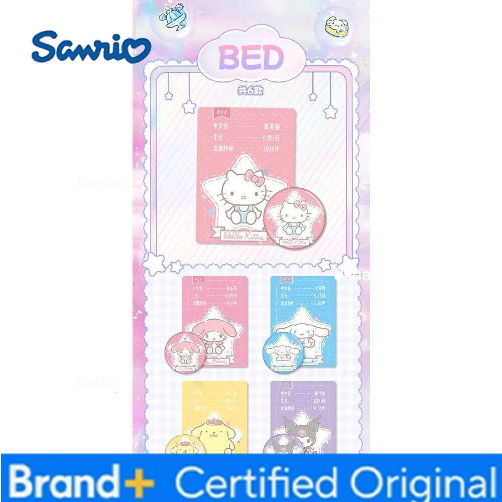 Sanrio Original KABAO Characters Collection Classic Cartoon IP Star Family Creative Peripherals Badge Cards Christmas Gift H260130