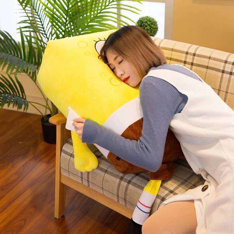 2pcs/lot 35cm Cute SpongeBob Patrick Star Plush Toy Very Soft Hug Pillow Stuffed Cartoon Anime Plushies Kawaii Doll Xmas Gifts Y260128