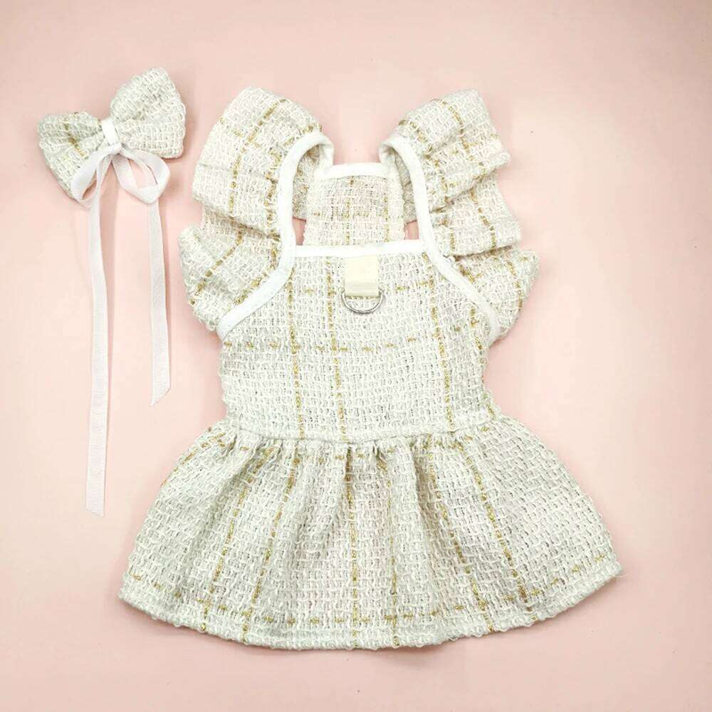 Princess Style Dress Black White Dog Cat Summer Comfortable Bow Skirt For Small And Medium Dogs Pet Supplies H260129