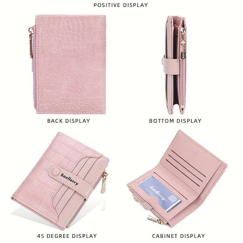 Baellerry Brand Women 2023 New Women's Short Wallet Buckle Sanded Leather Coin Purse Mini Female Purses Carteras Z260130