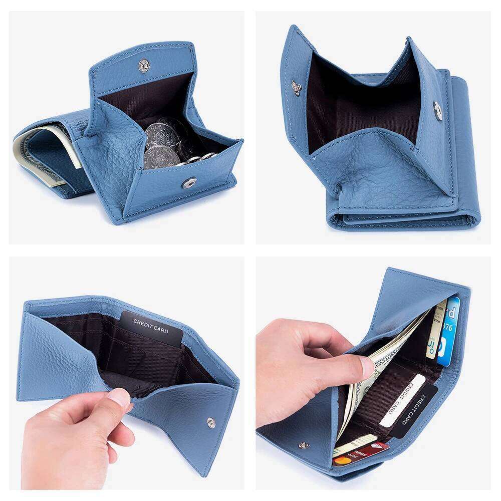 Zency Genuine Leather Wallet Case For Women Fashion Mini Coin Purse Money Bag Girl Card Holder Multifunction Rfid Anti Scanning Z260130