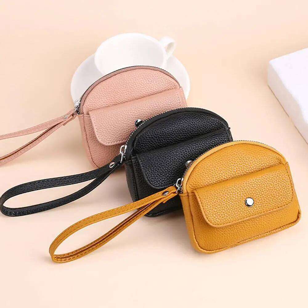 Retro Mini Handheld Wallet for women Korean style Zipper Coin Purse Zero wallet Clutch Earphone Pouch Small Item Bag Travel Z260130