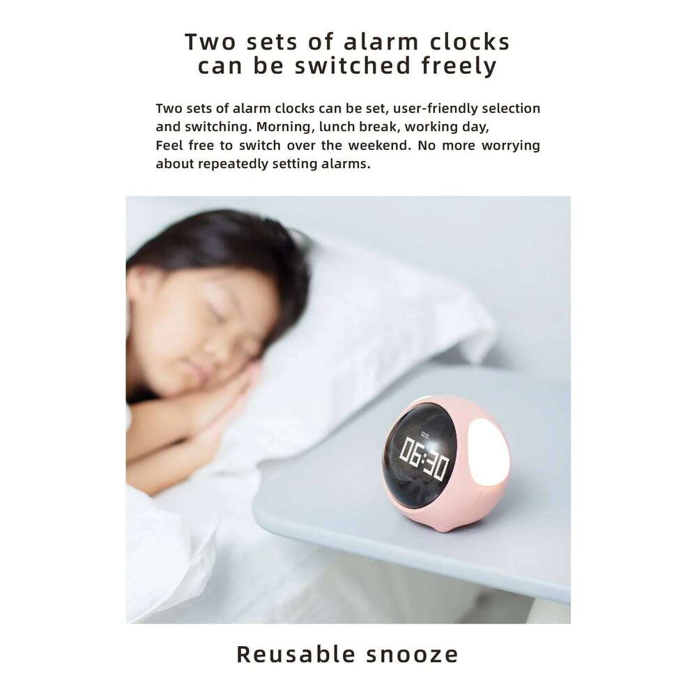 Child clock Digital Emotion Table WIth Light Cute Cartoon Alarm Clock For Kids W260130