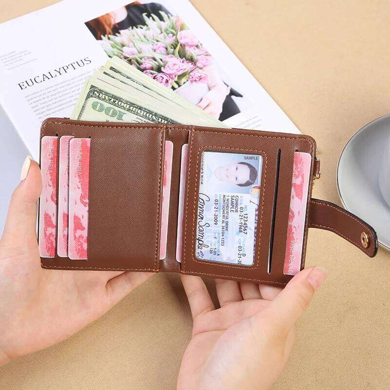New minimalist women with keychain, multiple slots, zero wallet, mini multifunctional small wallet card bag Z260130